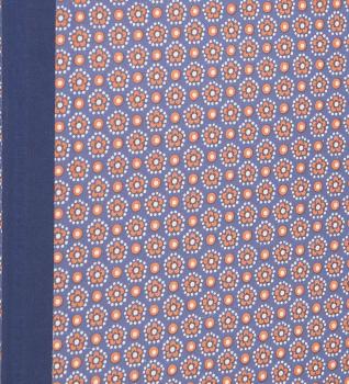 Blau orangefarbenes Notizbuch "Korbi", blanko